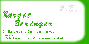 margit beringer business card